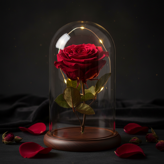 Rosa Preservada en Cúpula