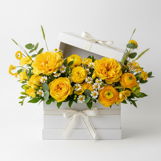 Caja de Rosas Amarillas